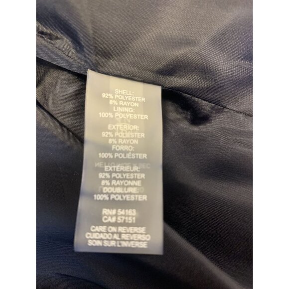 Tommy Hilfiger 4 Plaid Cropped Casual Preppy Blazer Jacket Navy Blue - Picture 10 of 10